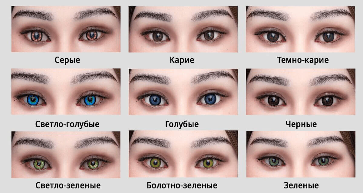 Варианты цвета глаз для силиконовых кукол Irontech Doll